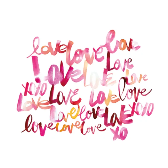 Love lettering illustration