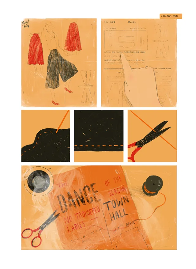 Fashion illustration of fashion design 