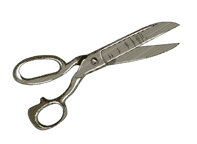 Line art of scissor