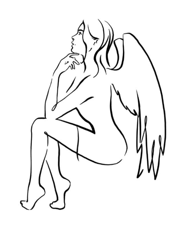 Fairy tail girl line art