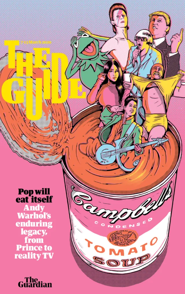 The guide book poster comic illustration 
