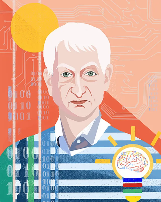 Portrait art of Geoffrey Hinton