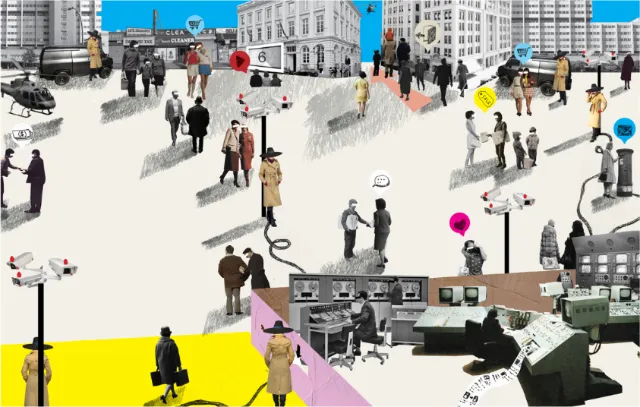 Collage & Montage People in street