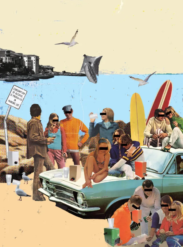 Collage & Montage people at beach
