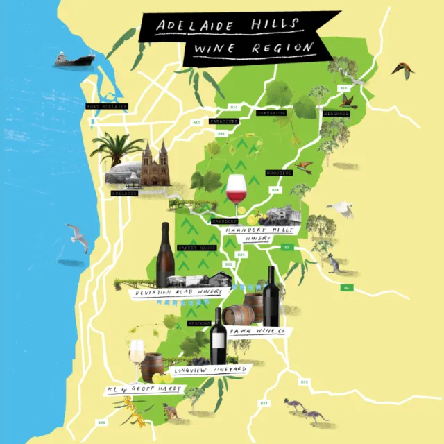 Maps Adelaide Hills Wine Region