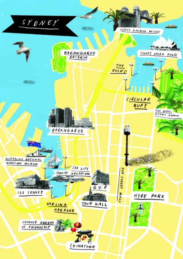 Maps Sydney Top view