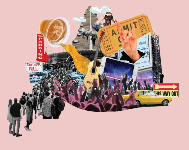 Collage & Montage of entertainment and people