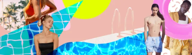 Collage & Montage People at swimming pool