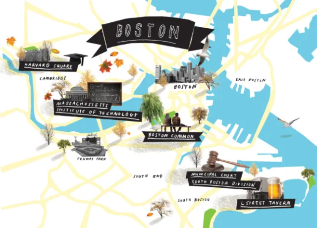 Maps Boston city