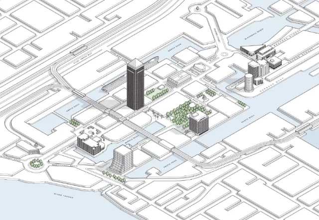 Canary wharf map illustration