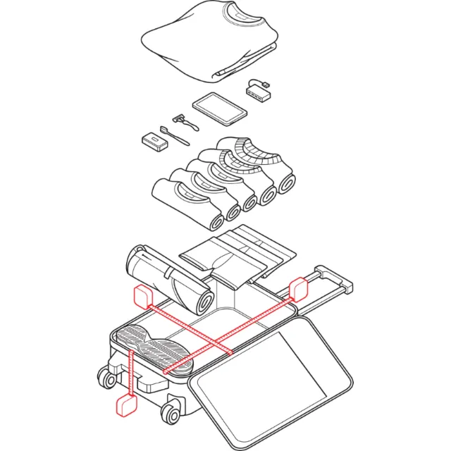 Infographic design of luggage bag