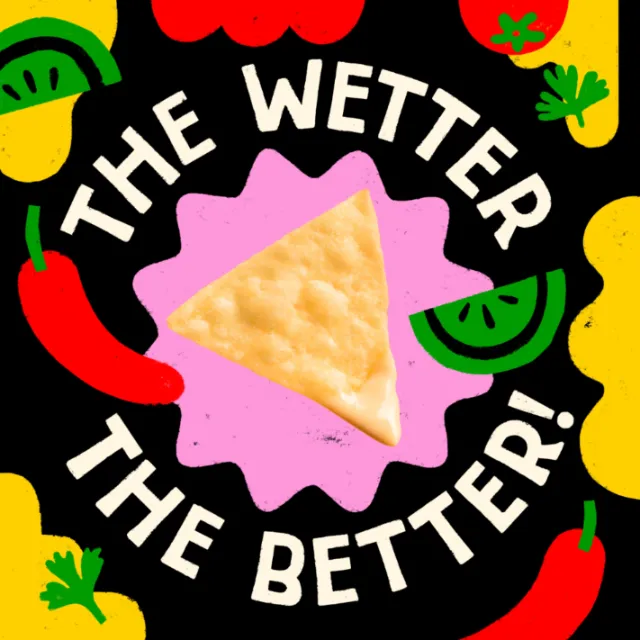Lettering illustration of the wetter the better for product selling