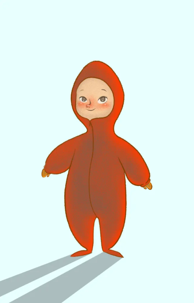 Doll watercolor drawing