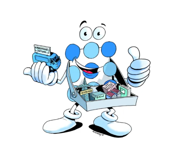 Smily cartoon character loose illustration