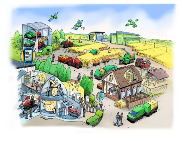 Agriculture market loose illustration