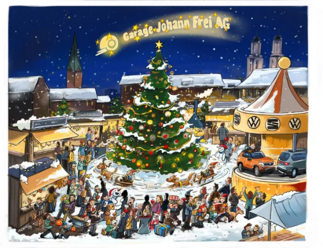 Sketch of christmas exhibition