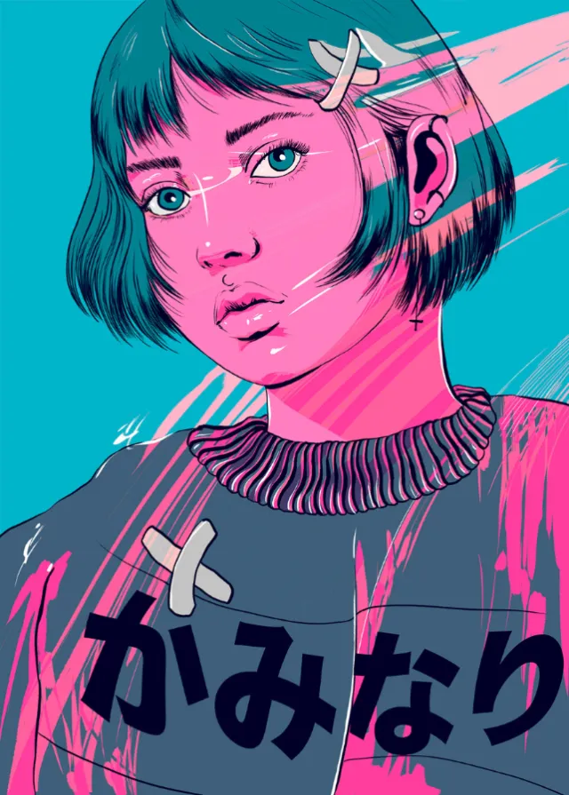 People Girl with first aid stickers