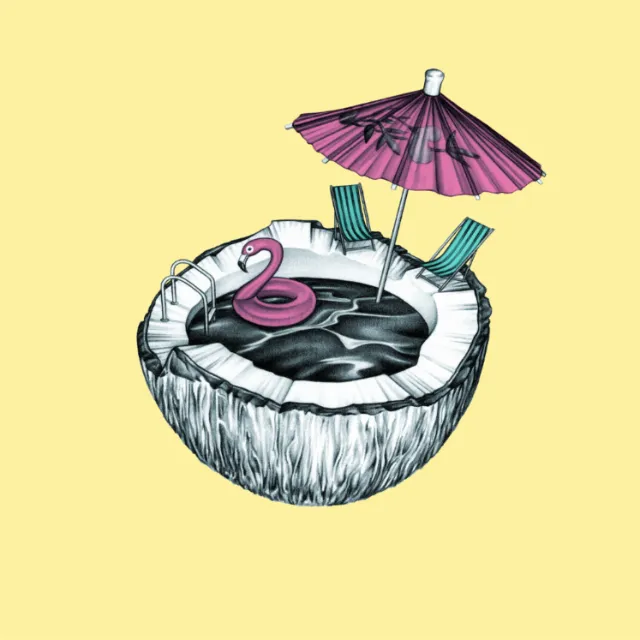 Fantasy coconut pool art