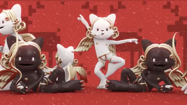 Animation dancing cat