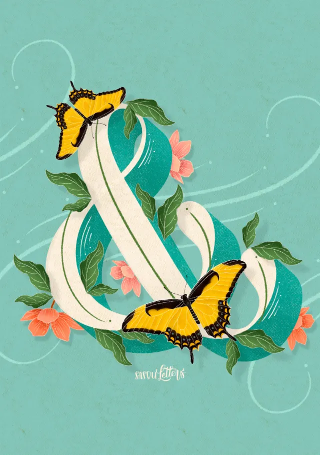 Ampersand lettering art 