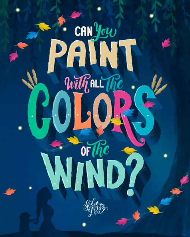 Lettering art of can you paint with all color