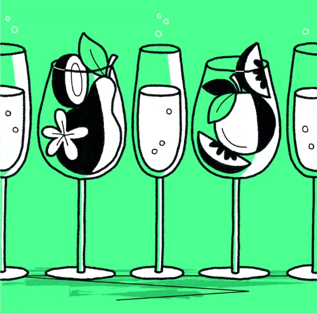 Vouvray graphical design showcasing the essence of wine