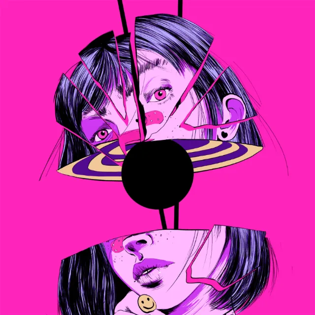 Graphic art of inside head