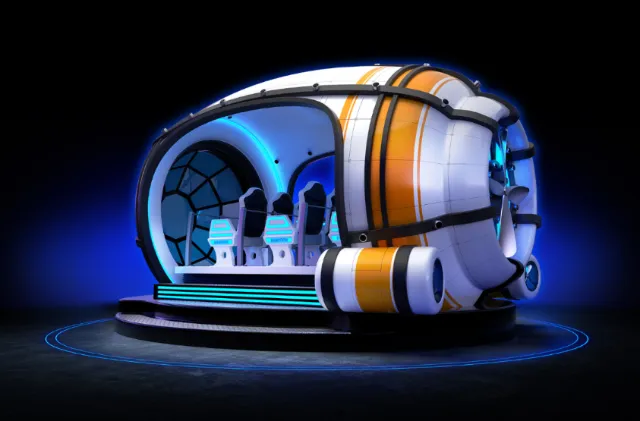 Computer Generated Visualisation of VR ride attraction.