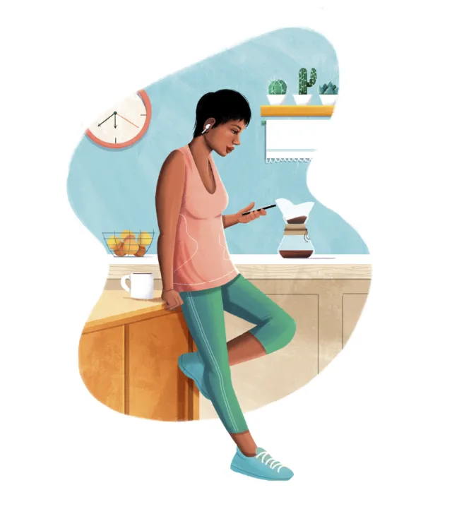 Fashion woman illustration for Grão Gourmet website