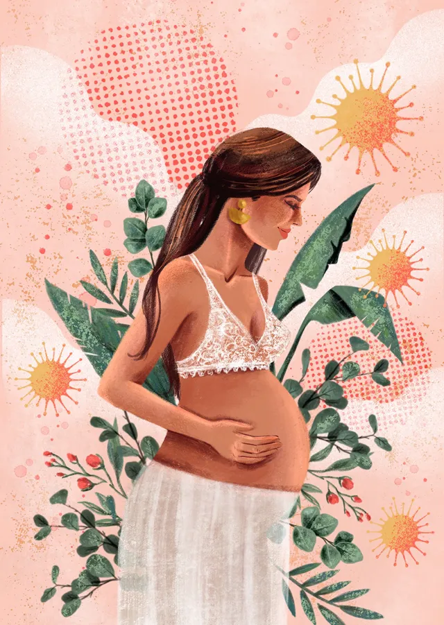 Pregnant woman illustration