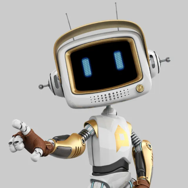 3d cgi robot face closeup