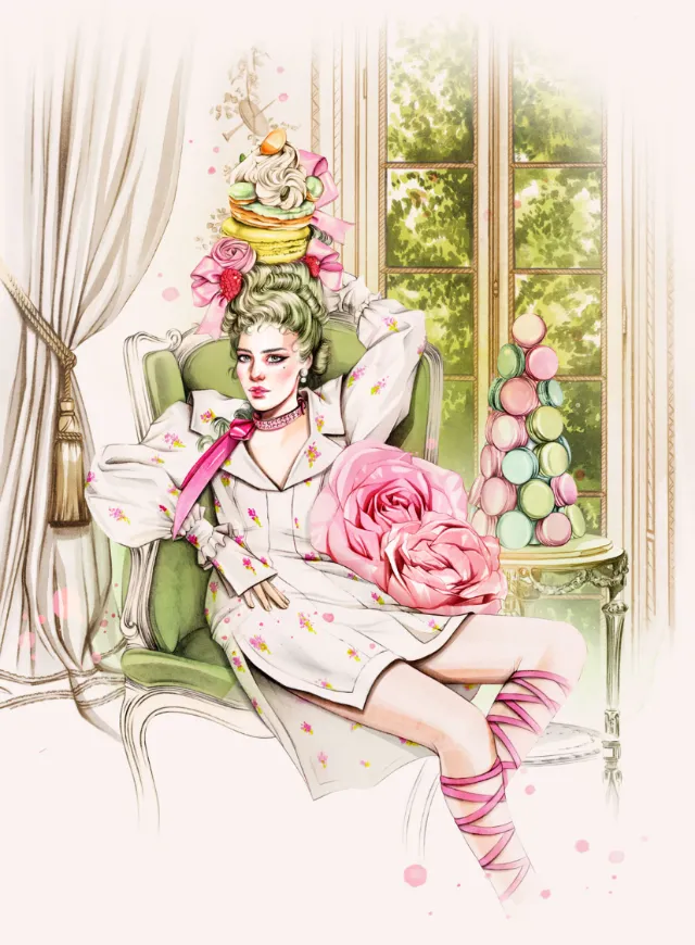 Woman in designer clothes