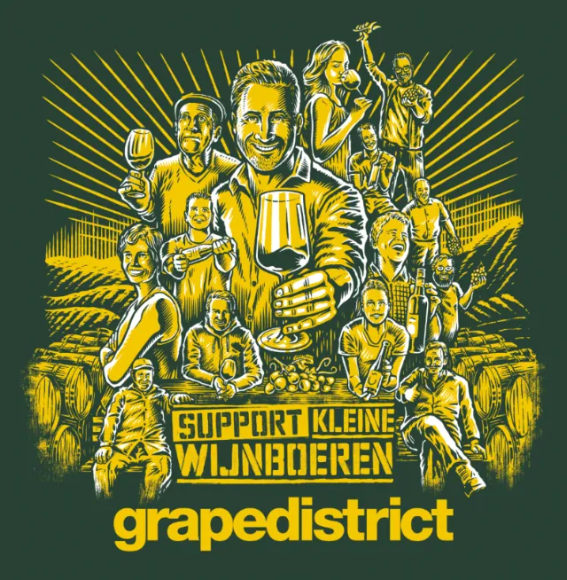 Graphic Lettering Support Independent Wine Farmers
