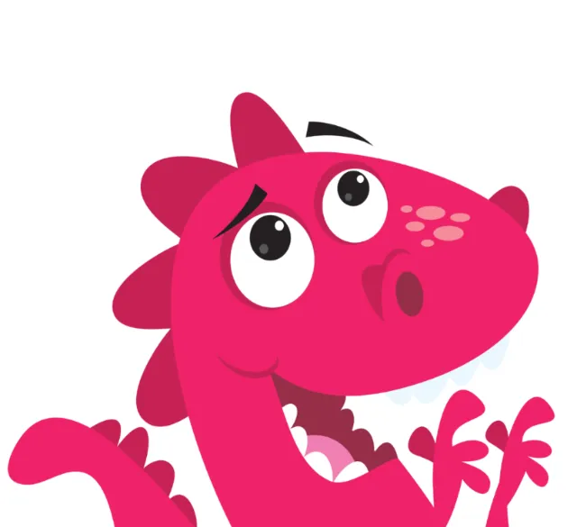 Animals happy crocodile in pink