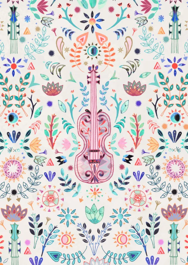 Decorative art of violin