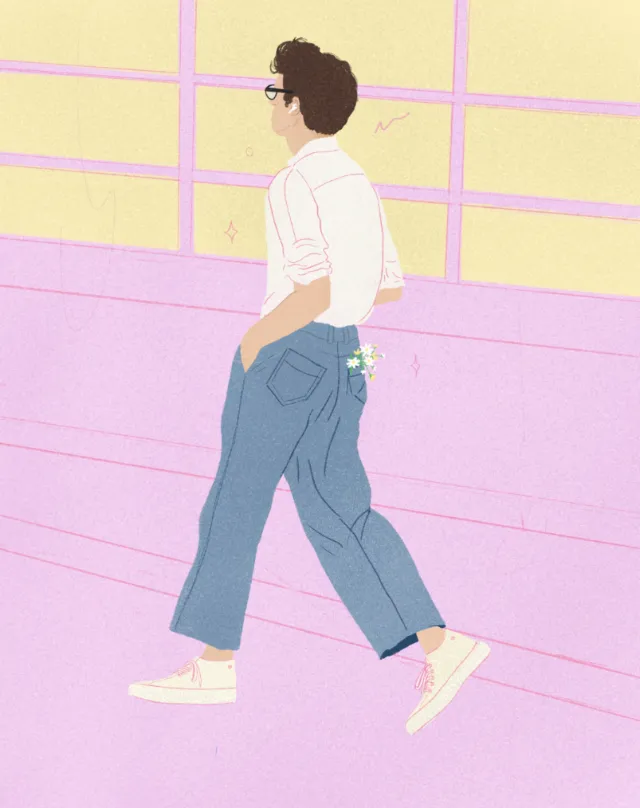 Fashion man walking