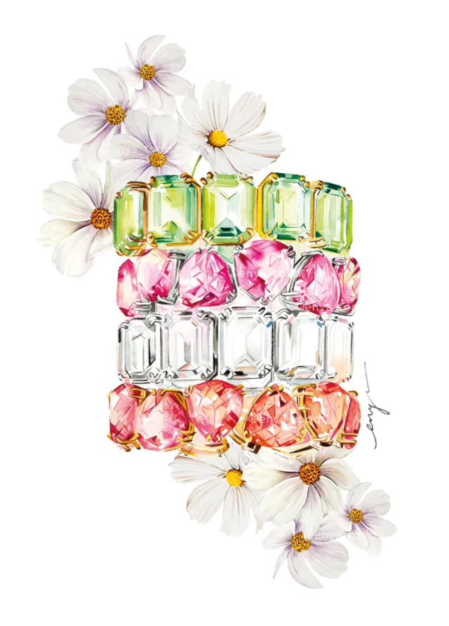 Realistic painting of Blingtastic – Bracelet