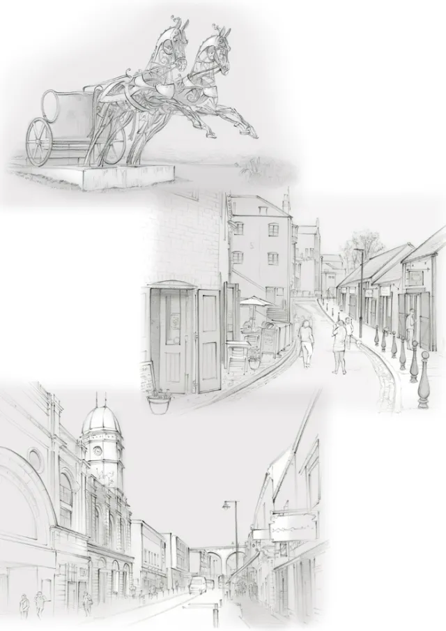 Durham, history, pencil, traditional, Fowlers Yard, North Road, Oriental Museum