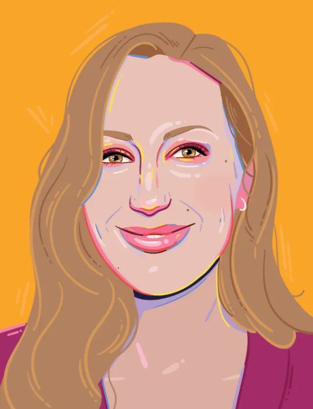Portrait drawing of a Anna Konkle