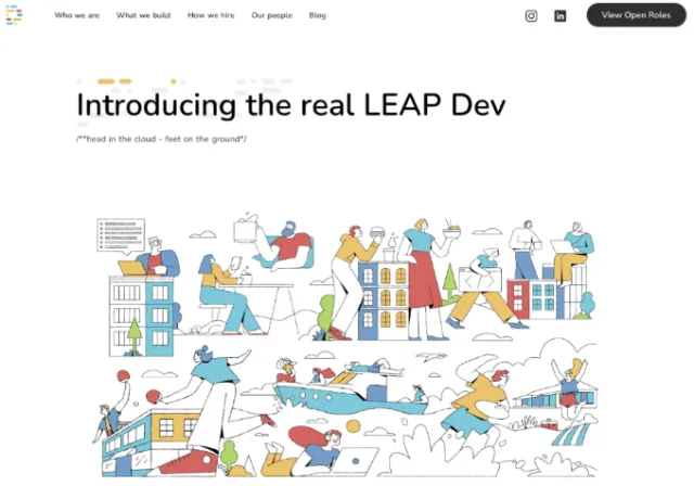 Graphic Introducing the real LEAP Dev