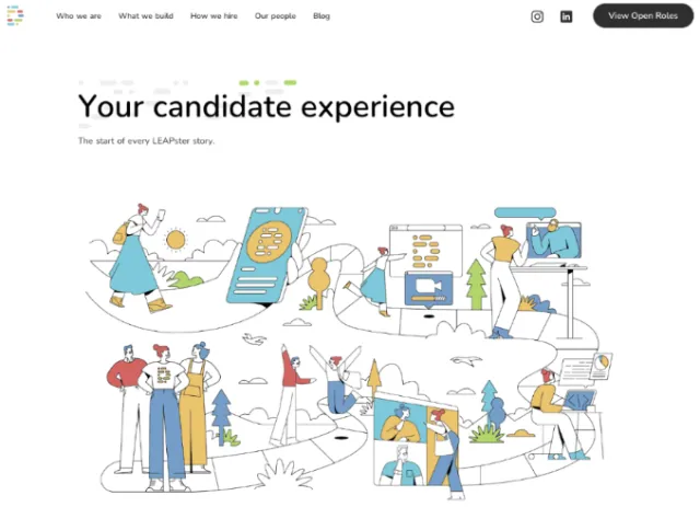 Graphic art of candidate experience