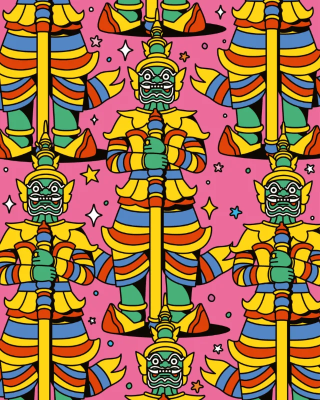 Thailand themed illustrated pattern by Season of Victory