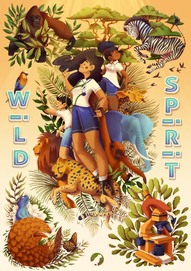 Concept poster of Wild Spirit about women and girls in science