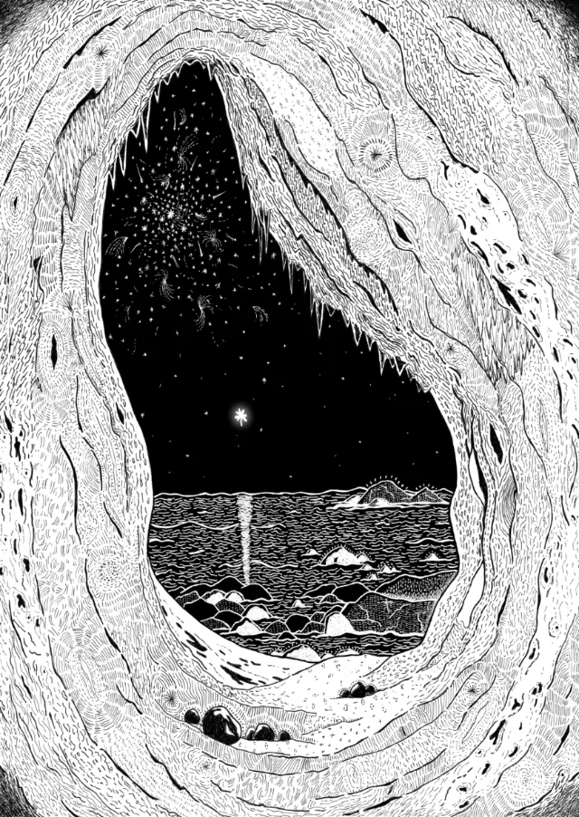 Quirky line work of ‘Starry Cave'