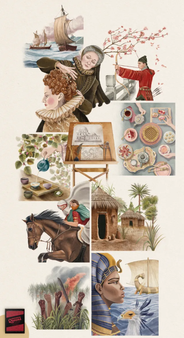 Historical and cultural illustrations collage by Debora Islas