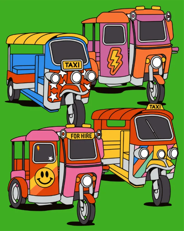 Little tuk tuks travel poster