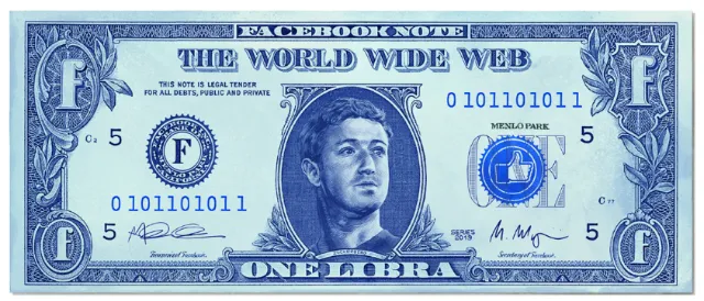 Illustration of fictional One Libra banknote by artist POW!!!