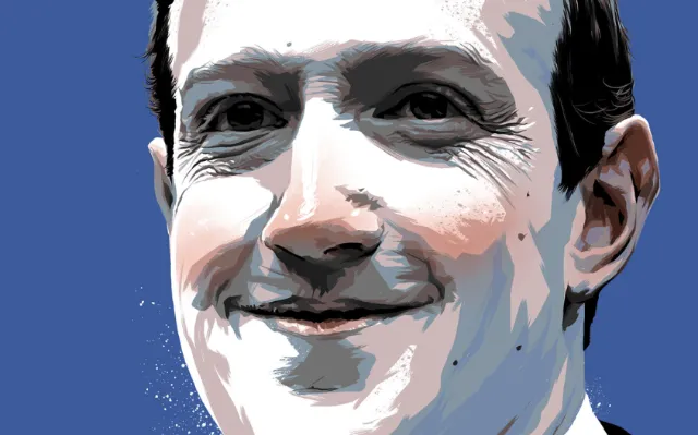 Digital portrait of a smiling man by POW!!!