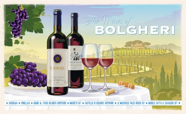 Masterpiece for an editorial about Italian Bolgheri wines