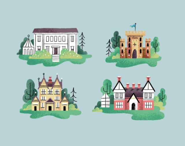 Architectural plans for retirement village buildings and structures